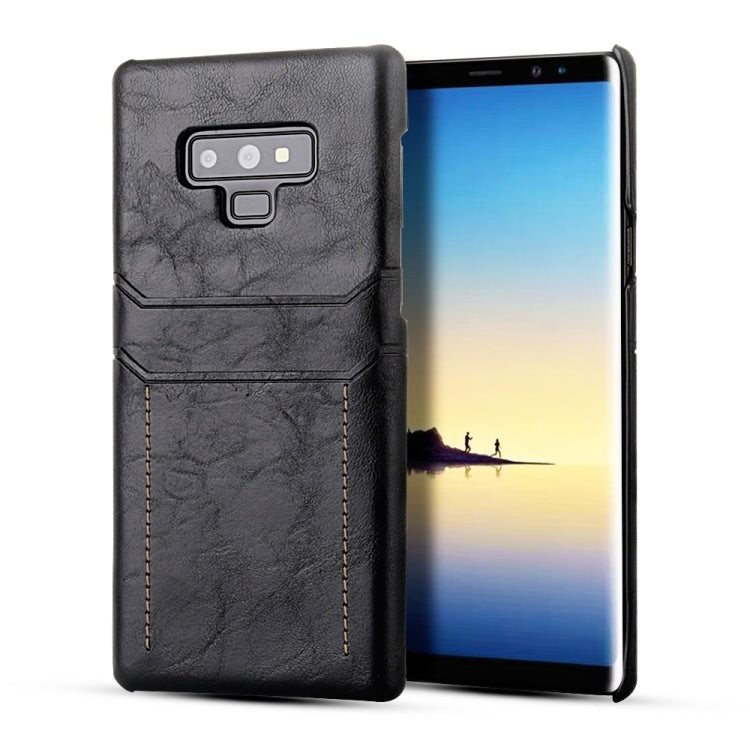 For Galaxy Note 9 Calf Texture PU + PC Protective Case with Card Slots