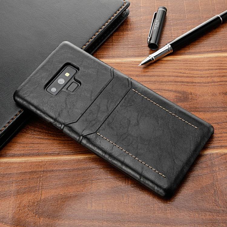 For Galaxy Note 9 Calf Texture PU + PC Protective Case with Card Slots