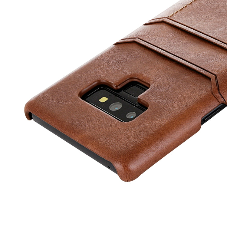 For Galaxy Note 9 Calf Texture PU + PC Protective Case with Card Slots