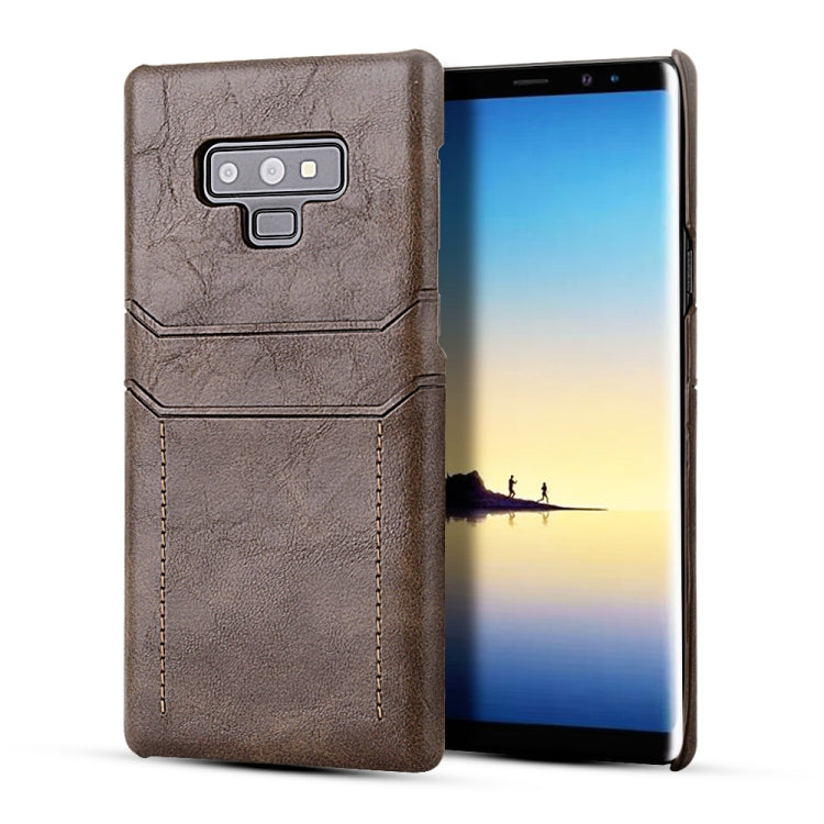 For Galaxy Note 9 Calf Texture PU + PC Protective Case with Card Slots