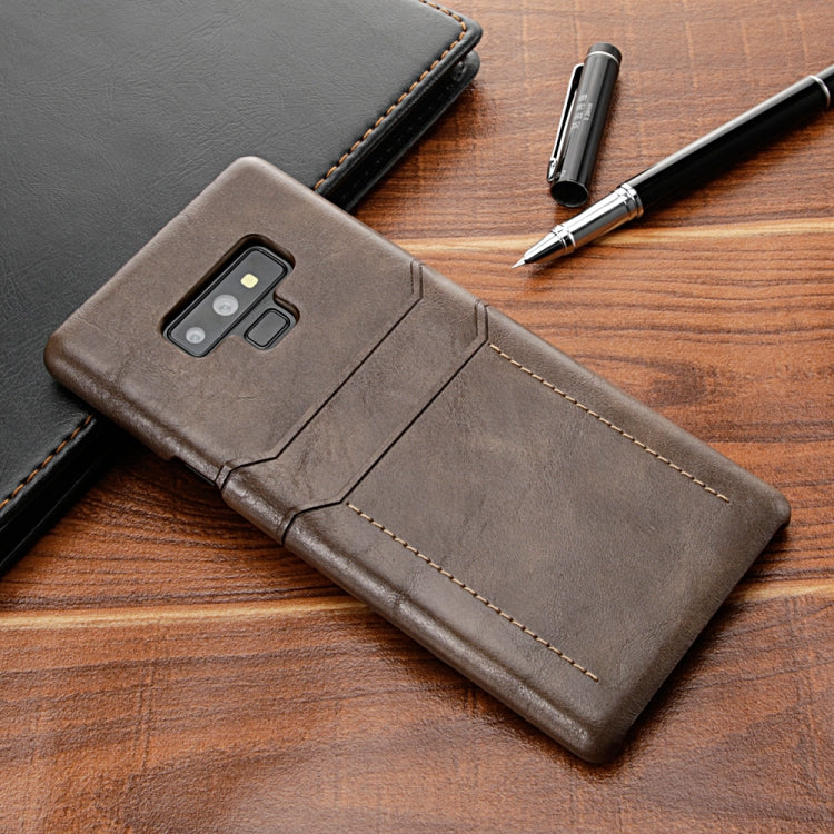 For Galaxy Note 9 Calf Texture PU + PC Protective Case with Card Slots