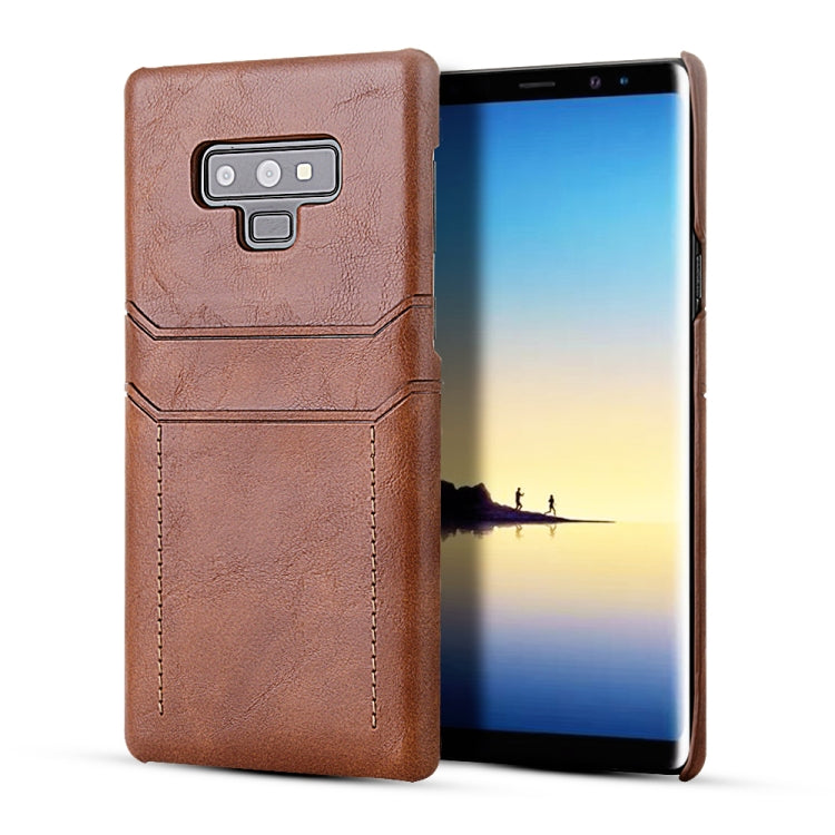 For Galaxy Note 9 Calf Texture PU + PC Protective Case with Card Slots