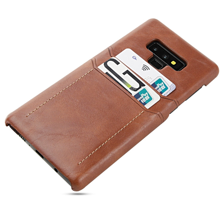 For Galaxy Note 9 Calf Texture PU + PC Protective Case with Card Slots