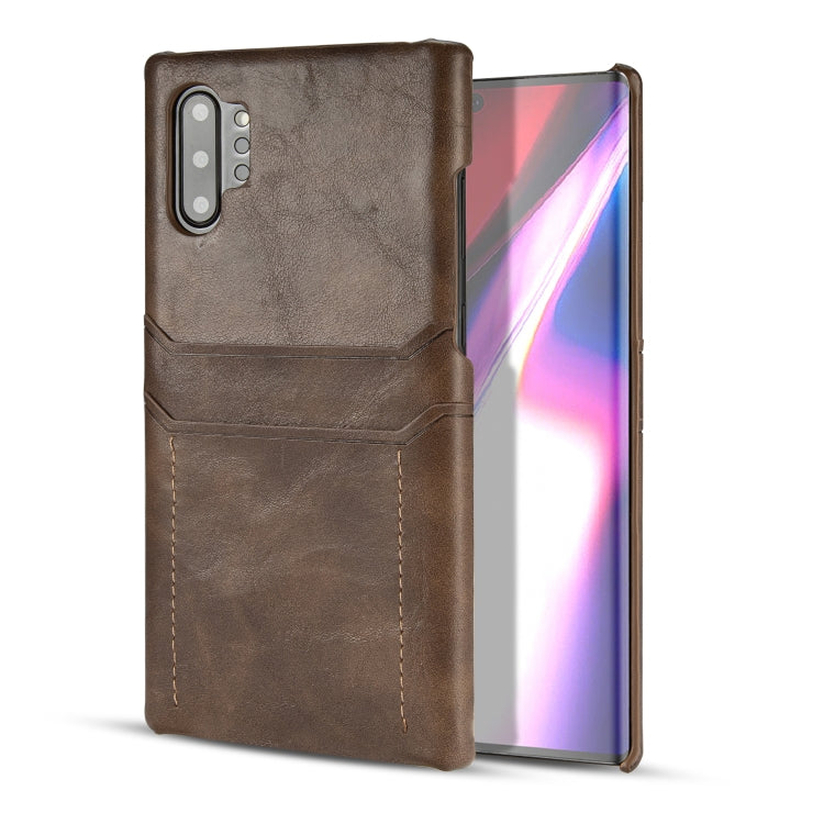 For Galaxy Note 10 Calf Texture PU + PC Protective Case with Card Slots