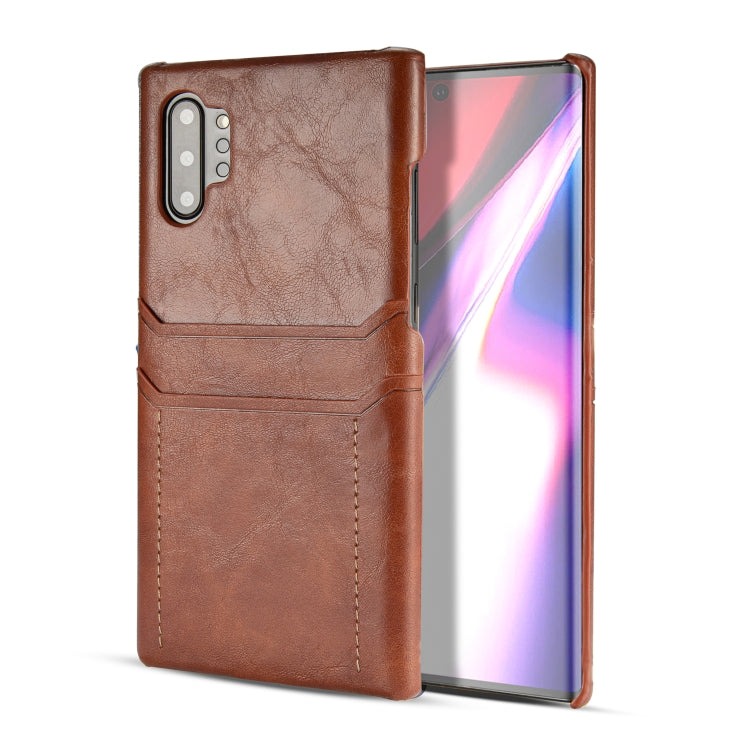 For Galaxy Note 10 Calf Texture PU + PC Protective Case with Card Slots