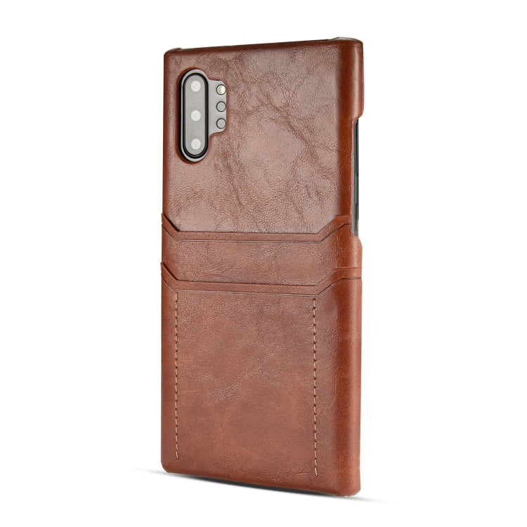 For Galaxy Note 10 Calf Texture PU + PC Protective Case with Card Slots