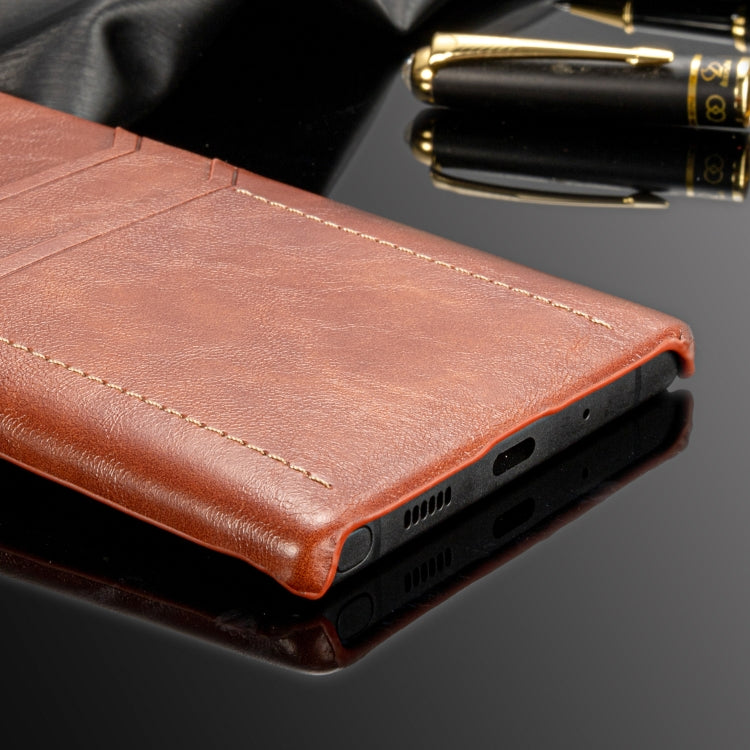 For Galaxy Note 10 Calf Texture PU + PC Protective Case with Card Slots