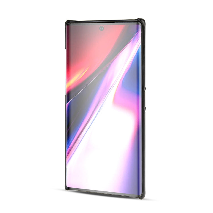 For Galaxy Note 10+ Calf Texture PU + PC Protective Case with Card Slots(Black)