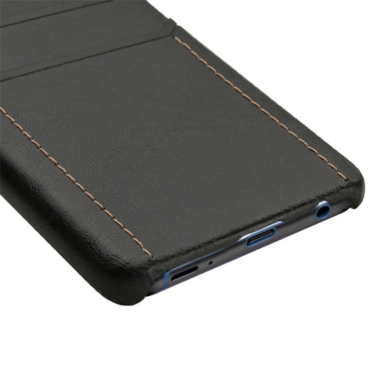 For Galaxy S10+ Calf Texture PU + PC Protective Case with Card Slots