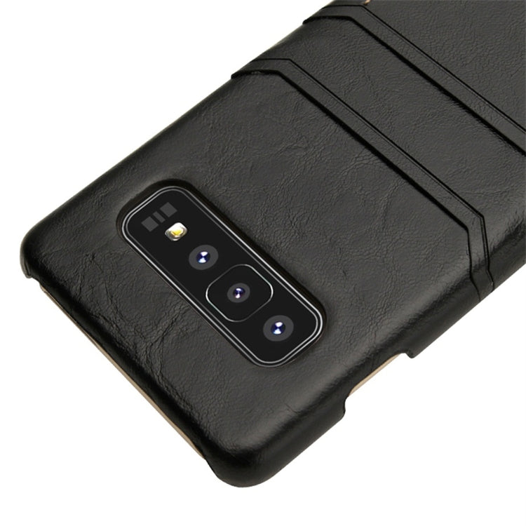 For Galaxy S10+ Calf Texture PU + PC Protective Case with Card Slots