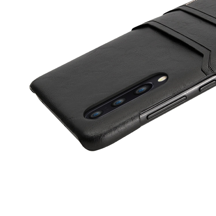 For Xiaomi Mi 9 Calf Texture PU + PC Protective Case with Card Slots(Black)