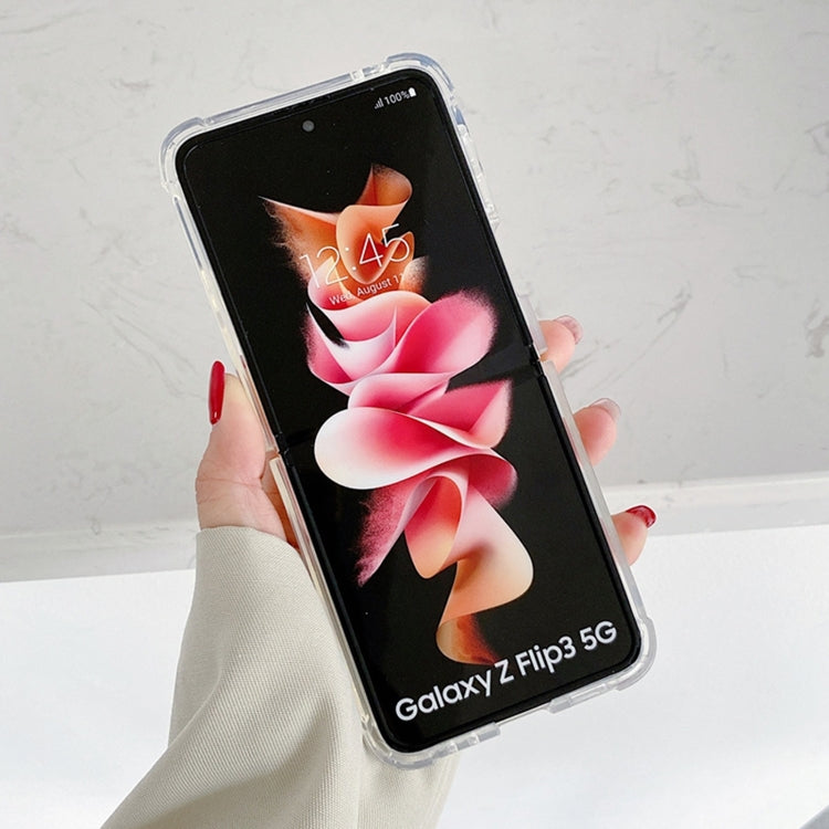 For Samsung Galaxy Z Flip4 Transparent TPU Shockproof Phone Case (Transparent)