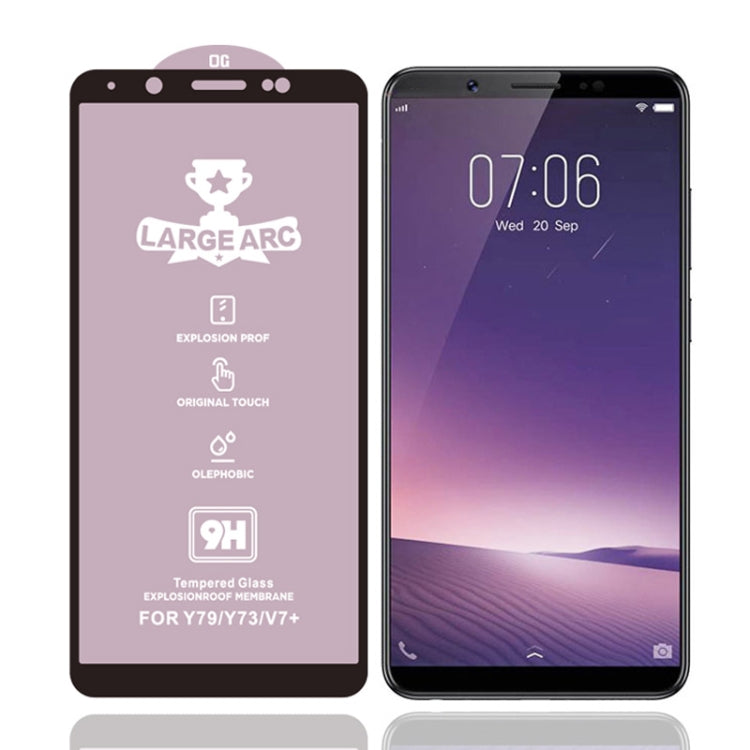 For Vivo V7+ 25 PCS 9H HD Large Arc High Alumina Full Screen Tempered Glass Film