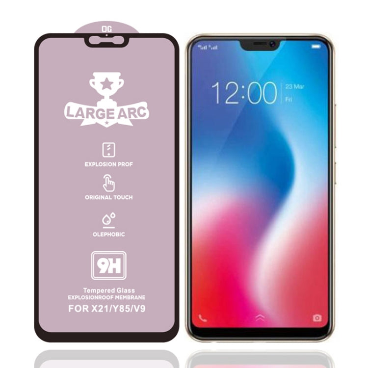 For Vivo V9 25 PCS 9H HD Large Arc High Alumina Full Screen Tempered Glass Film