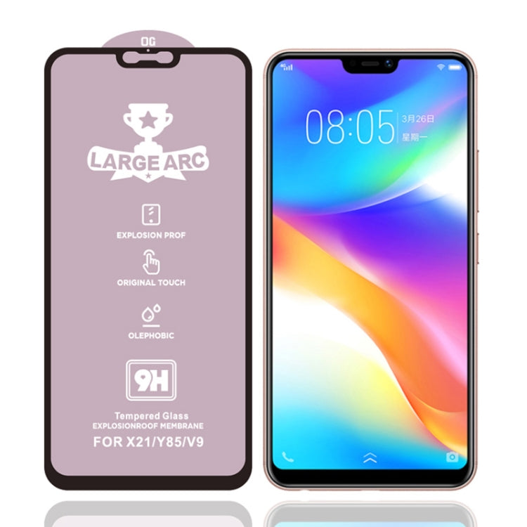 For Vivo V9 Youth 25 PCS 9H HD Large Arc High Alumina Full Screen Tempered Glass Film