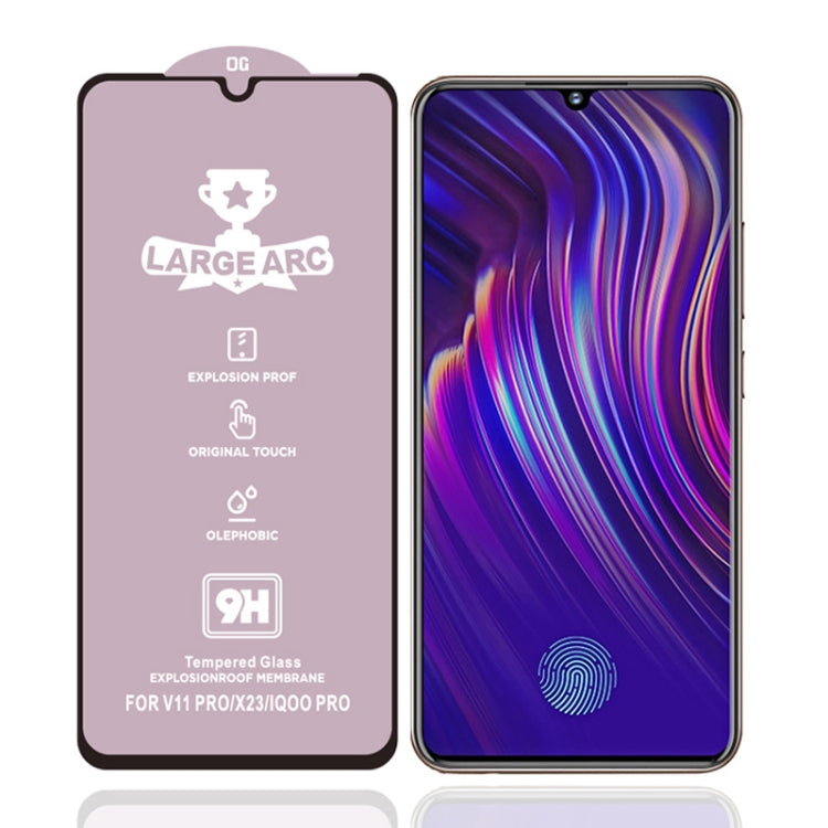 For Vivo V11 / V11 Pro 25 PCS 9H HD Large Arc High Alumina Full Screen Tempered Glass Film