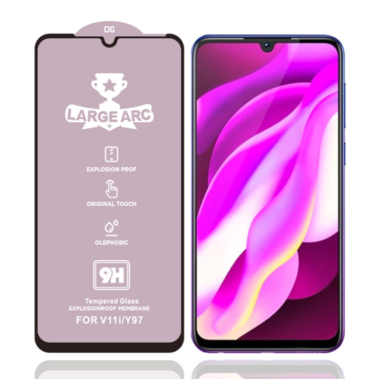 For Vivo Y97 25 PCS 9H HD Large Arc High Alumina Full Screen Tempered Glass Film