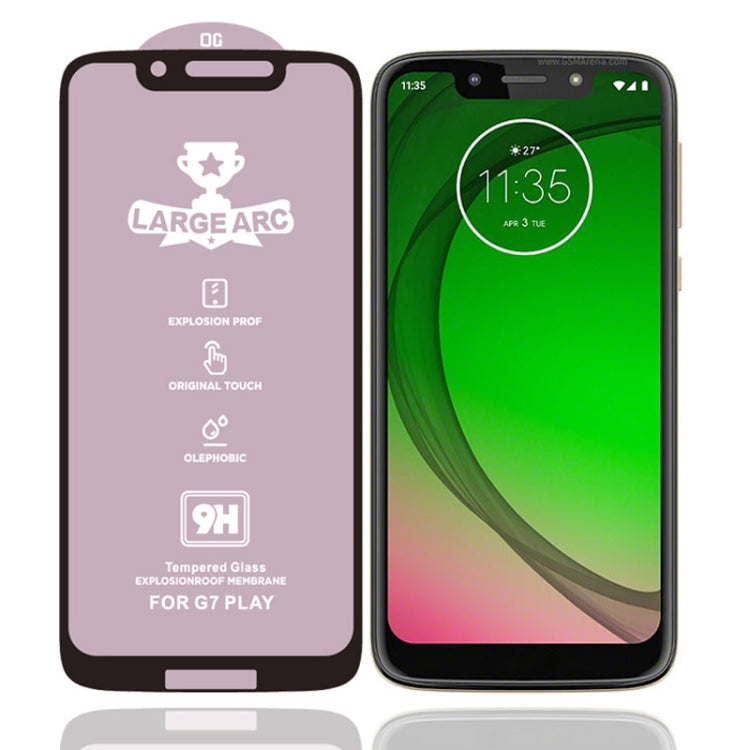 For Motorola Moto G7 Play 25 PCS 9H HD Large Arc High Alumina Full Screen Tempered Glass Film