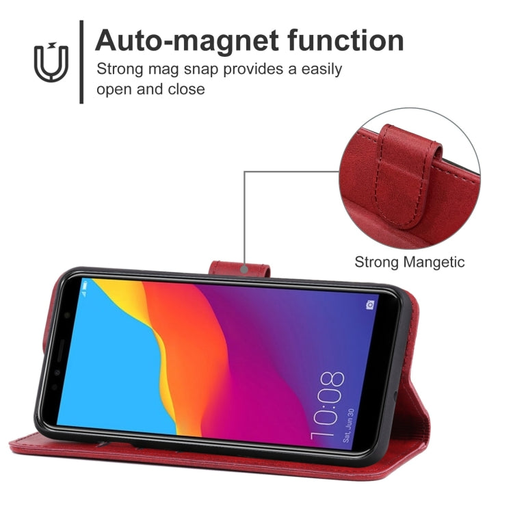 Leather Phone Case For Honor 7A Pro