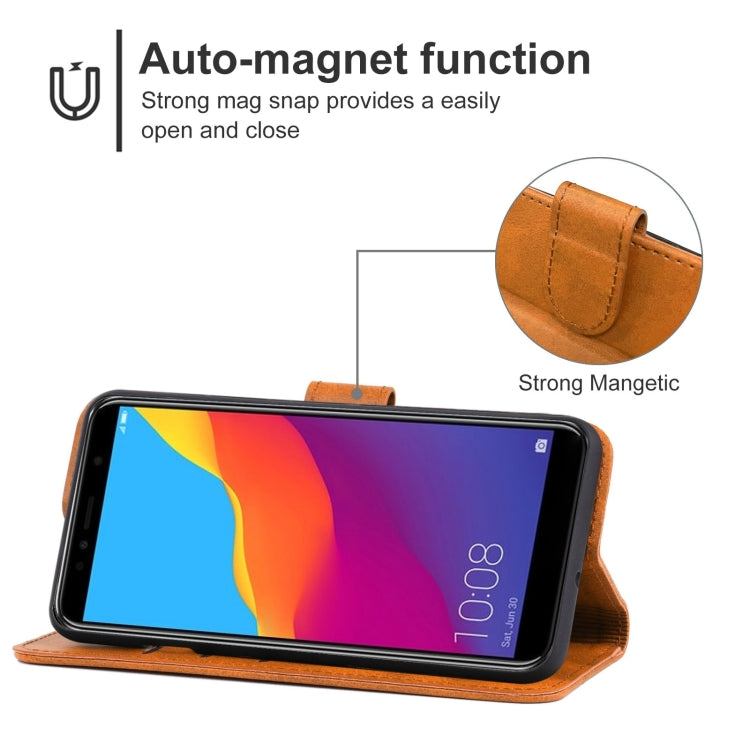 Leather Phone Case For Honor 7A Pro