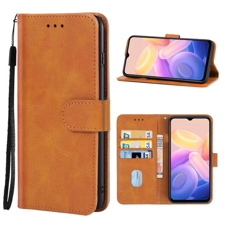 Leather Phone Case For vivo Y55s 5G