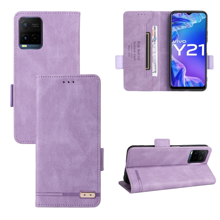 For vivo Y21 / Y33s Magnetic Clasp Leather Phone Case