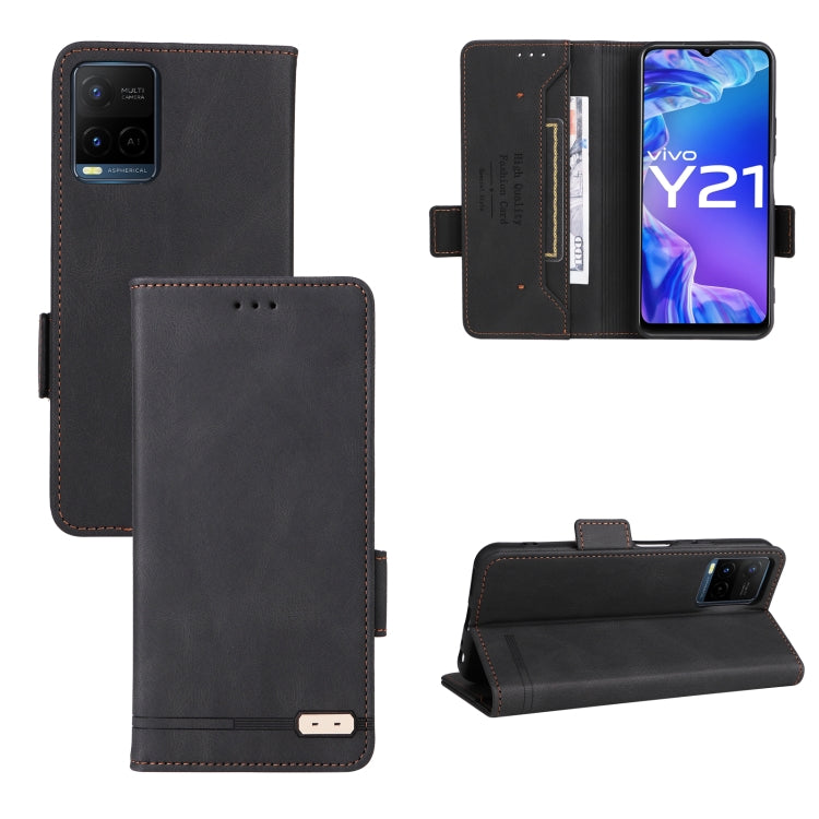 For vivo Y21 / Y33s Magnetic Clasp Leather Phone Case