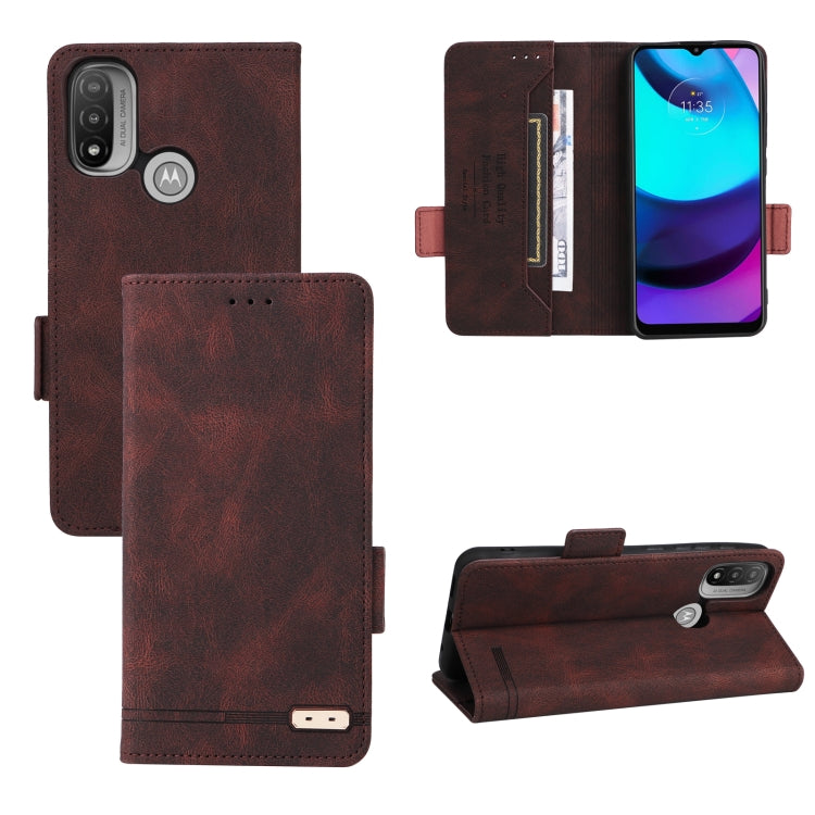 For Motorola Moto E20 / E40 Magnetic Clasp Leather Phone Case
