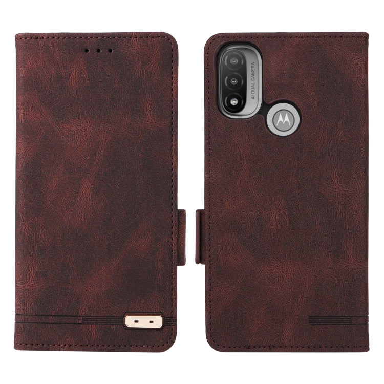 For Motorola Moto E20 / E40 Magnetic Clasp Leather Phone Case