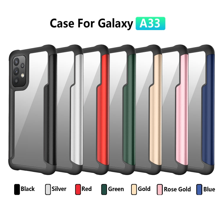 For Samsung Galaxy A33 5G Iron Man Series Metal PC + TPU Phone Case