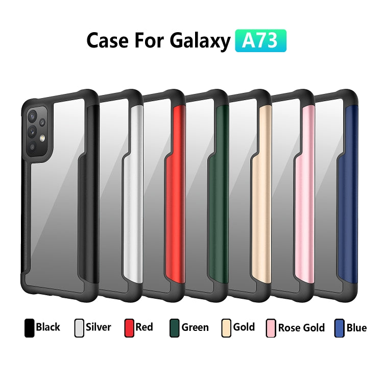 For Samsung Galaxy A73 Iron Man Series Metal PC + TPU Phone Case
