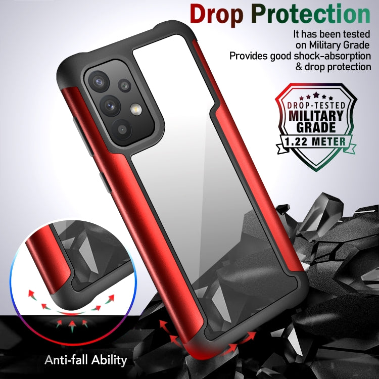 For Samsung Galaxy A73 Iron Man Series Metal PC + TPU Phone Case