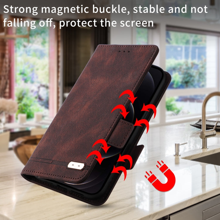 For iPhone X / XS Magnetic Clasp Leather Phone Case