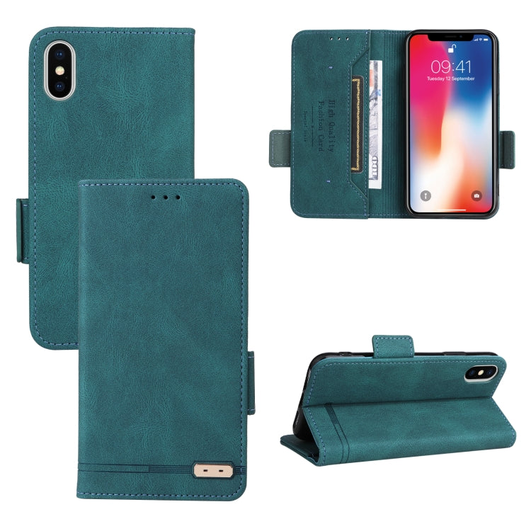 For iPhone X / XS Magnetic Clasp Leather Phone Case