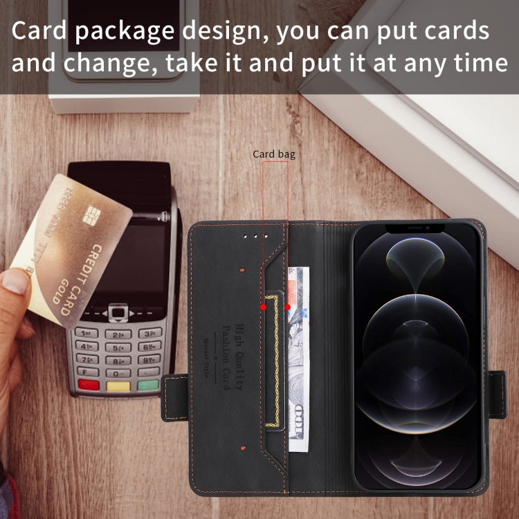 For iPhone X / XS Magnetic Clasp Leather Phone Case