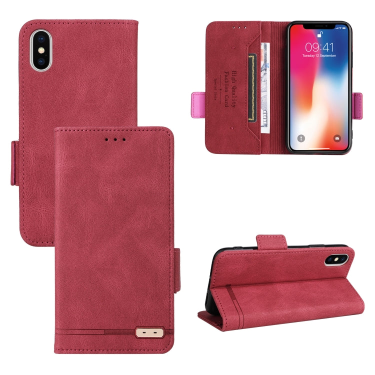 For iPhone X / XS Magnetic Clasp Leather Phone Case