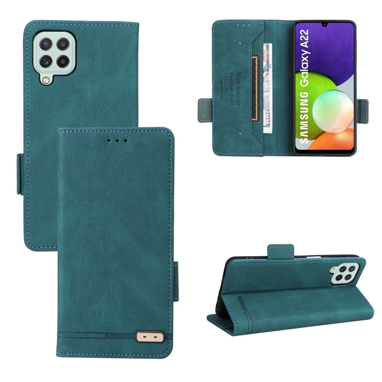 For Samsung Galaxy A22 4G Magnetic Clasp Leather Phone Case