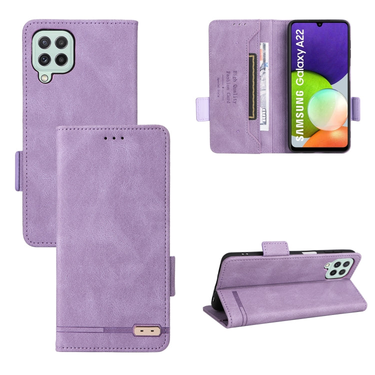 For Samsung Galaxy A22 4G Magnetic Clasp Leather Phone Case
