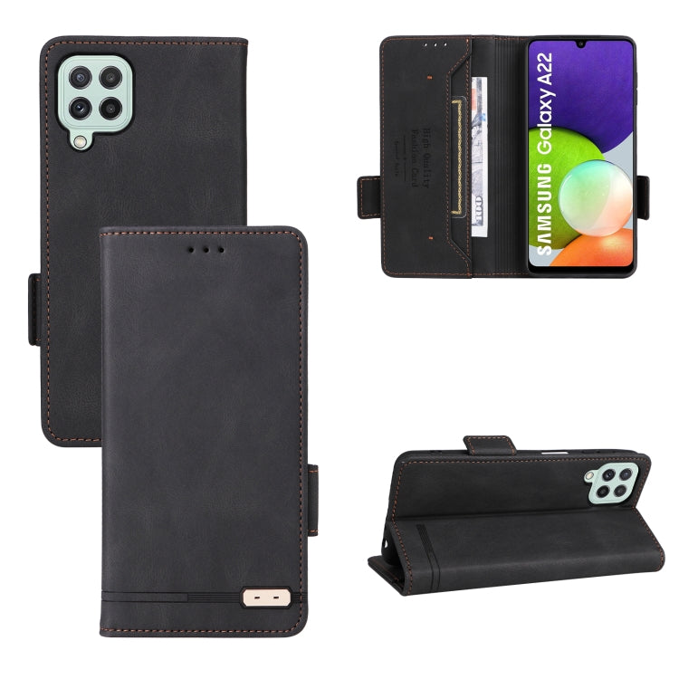 For Samsung Galaxy A22 4G Magnetic Clasp Leather Phone Case