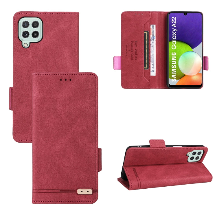 For Samsung Galaxy A22 4G Magnetic Clasp Leather Phone Case