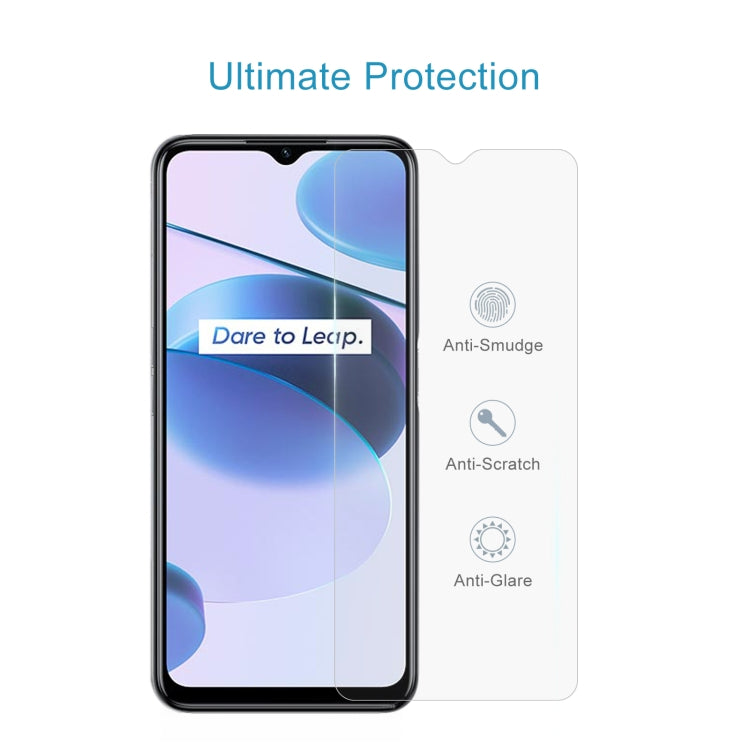 0.26mm 9H 2.5D Tempered Glass Film For OPPO Realme C35 / Narzo 50A Prime