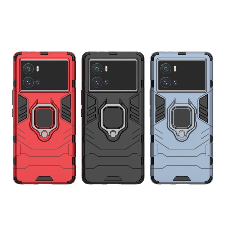 For vivo iQOO 9 Pro 5G Shockproof PC + TPU Protective Phone Case with Magnetic Ring Holder