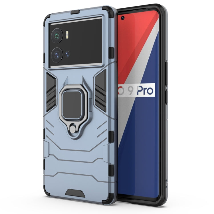 For vivo iQOO 9 Pro 5G Shockproof PC + TPU Protective Phone Case with Magnetic Ring Holder