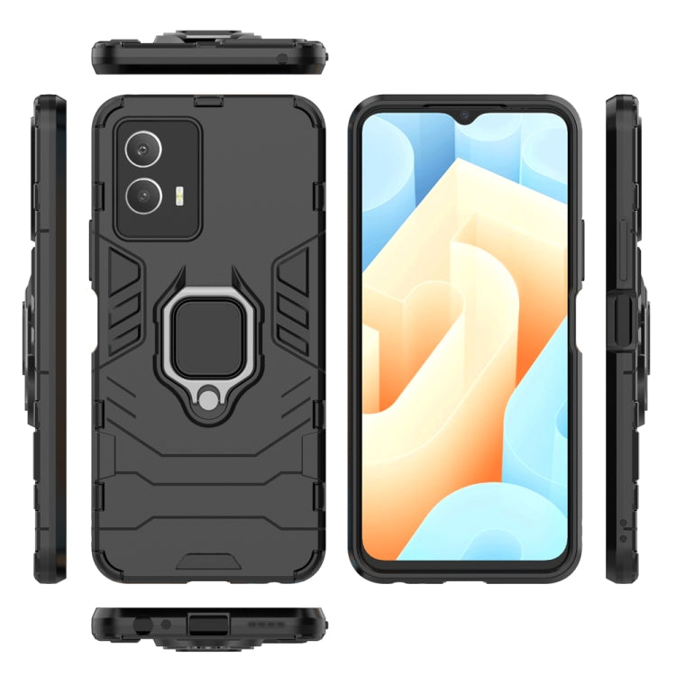 For vivo iQOO U5 5G Shockproof PC + TPU Protective Phone Case with Magnetic Ring Holder