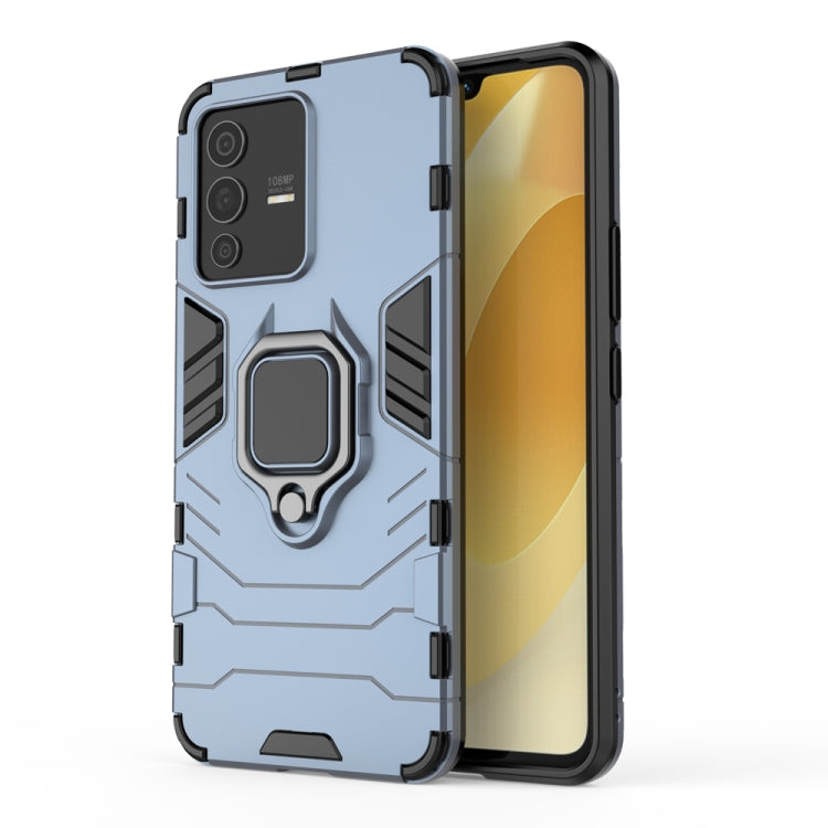 For vivo S12 Shockproof PC + TPU Protective Phone Case with Magnetic Ring Holder