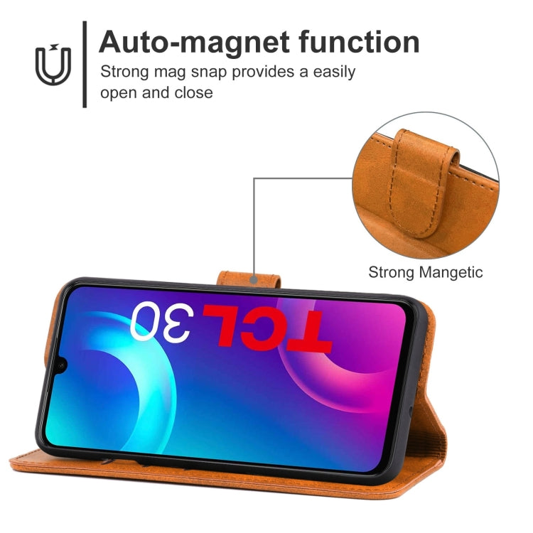 Leather Phone Case For TCL 30