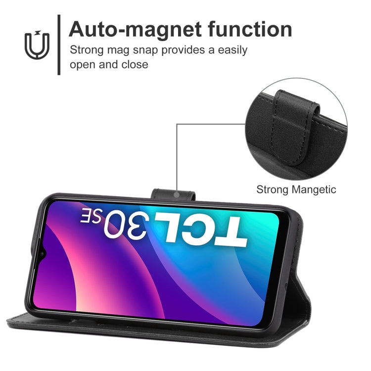 Leather Phone Case For TCL 30 SE