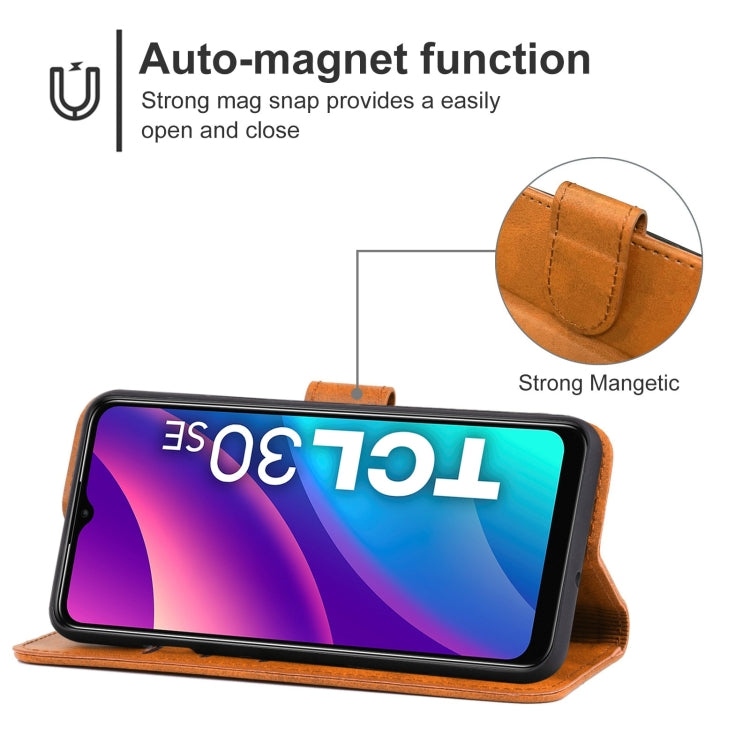 Leather Phone Case For TCL 30 SE