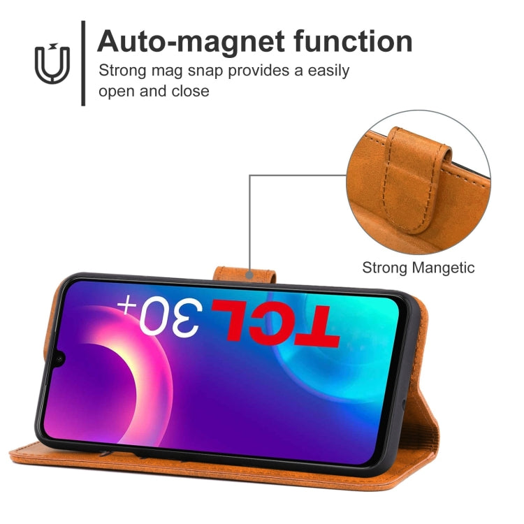 Leather Phone Case For TCL 30+