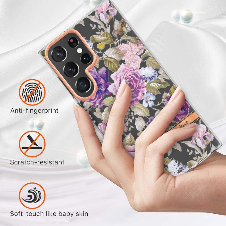 For Samsung Galaxy S22 Ultra Flowers and Plants Series IMD TPU Phone Case